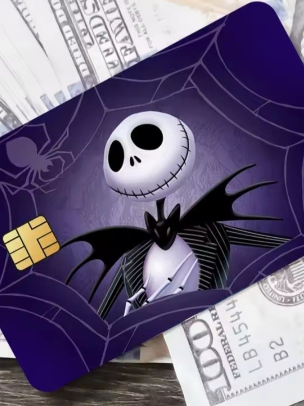 Purple Jack Skellington Credit Card Skin Sticker - Unbranded